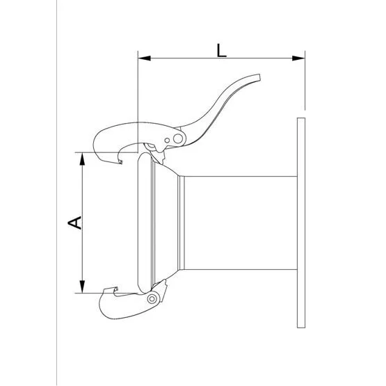 Flanschstutzen Mutterteil BAZZOLI-System