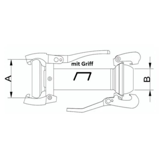 Adapter PERROT auf BAUER-System , mit Griff