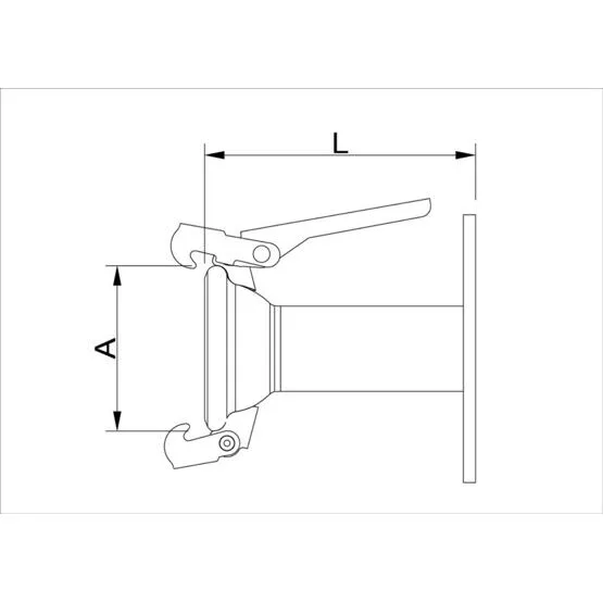 DIN-Flanschstutzen Mutterteil ITAL-System