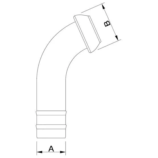 Spülstutzen 45° Vaterteil PERROT-System