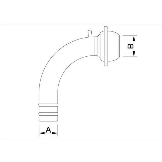 Spülstutzen 90° Vaterteil ITAL-System