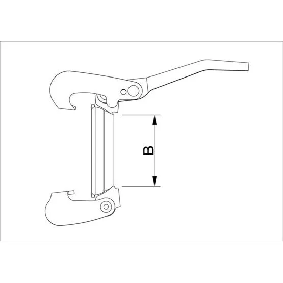 Hebelwerk komplett, Chromstahl, BAUER-System