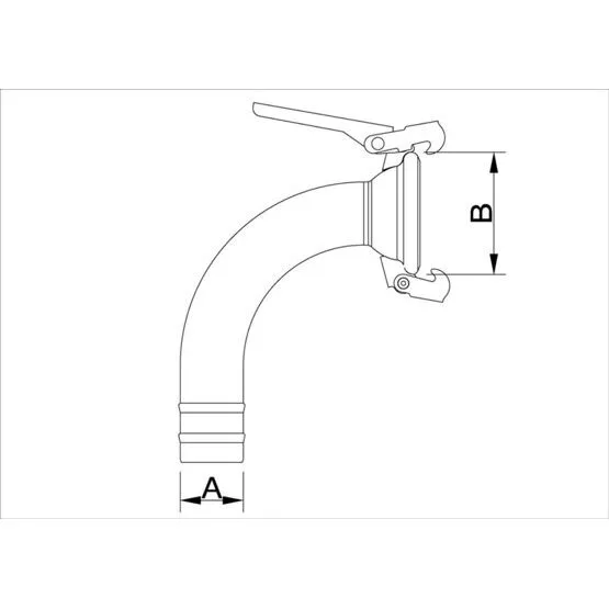 Spülstutzen 90° Mutterteil ITAL-System