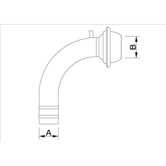 Spülstutzen 90° Vaterteil BAZZOLI-System