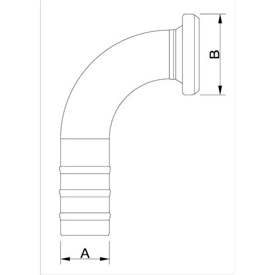 Spülstutzen 90° Mutterteil BAUER-System
