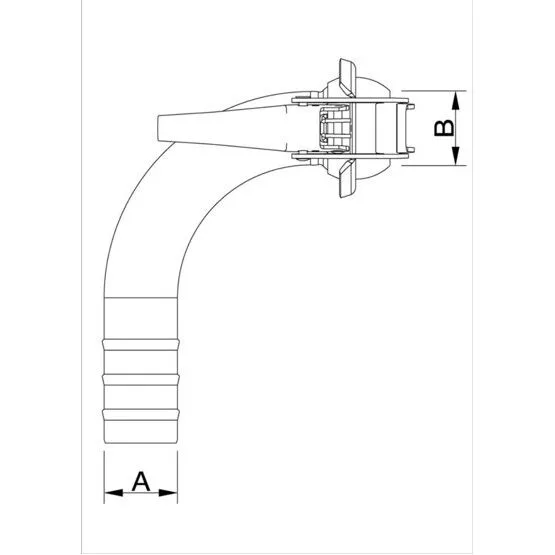 Spülstutzen 90° Vaterteil BAUER-System